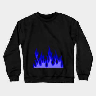 Blue fire grunge aesthetic Crewneck Sweatshirt